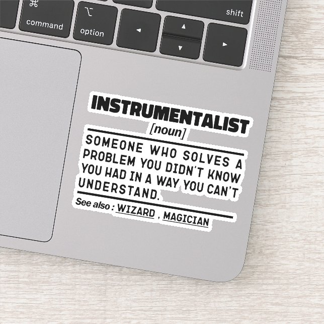 Instrumentalist Noun Instrument Instructor Funny Aufkleber (Detail)