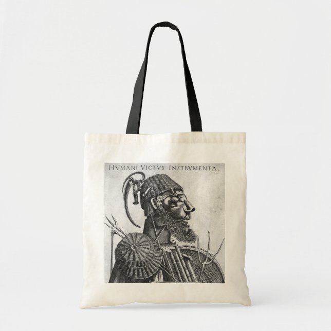Instrumente der menschlichen Trägheit, Arcimboldo Tragetasche (Vorne)
