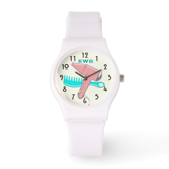 Instrumente des Handels - Beautician Personalisier Armbanduhr (Vorderseite)
