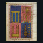 Instrumente des Tempels Poster<br><div class="desc">Frau OR.26 fol.26r Instrumente des Tempels der Italienischen Schule,  aus der hebräischen Bibel an der Biblioteca Estense Universitaria,  Modena,  Italien. Die Instrumente des Tempels Ms.OR.26 fol.26r aus der hebräischen Bibel wurden um das 15. Jahrhundert herum geschaffen.</div>