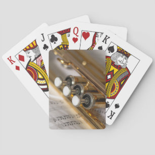 Instrumente für Trompeten und Noten Spielkarten