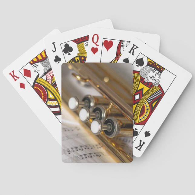 Instrumente für Trompeten und Noten Spielkarten (Rückseite)