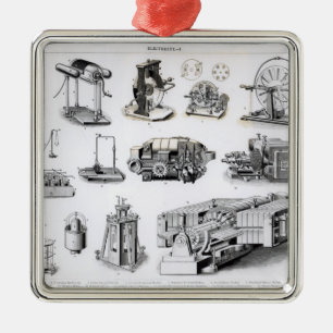 Instrumente zur Entdeckung und zum Gebrauch Silbernes Ornament