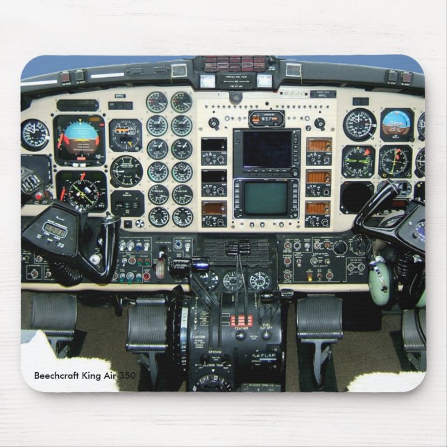 Instrumentenbrett Mausunterlage Beechcraft Mousepad (Vorne)