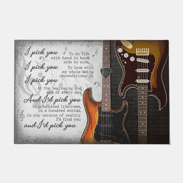Instrumentenliebegeschenk, Music Player Fußmatte (Vorderseite)