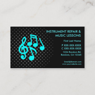 Instrumentenreparaturmusikunterricht für Visitenka Visitenkarte