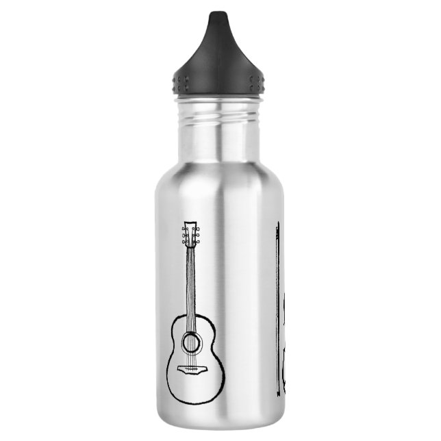 Instrumentenwasserflasche Edelstahlflasche (Links)