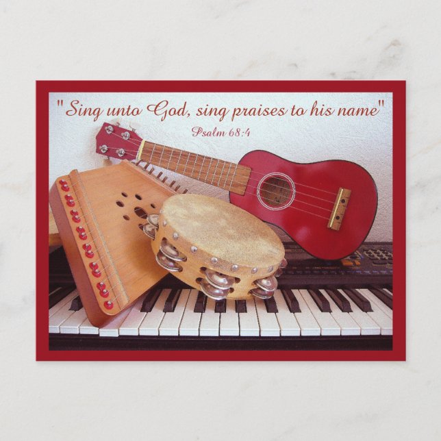 Instruments de musique ~ Chantez Louanges ! Carte  (Devant)