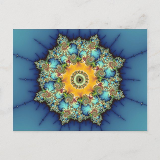 Insular - Mandelbrot Art Postkarte (Vorderseite)