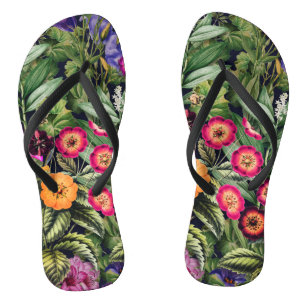 Insuläre Florale Pinke Wiese Flip Flops