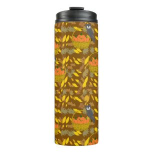🦉 Insulated Bottle Owl and Pumpkin Patch Fall Rep Thermosbecher
