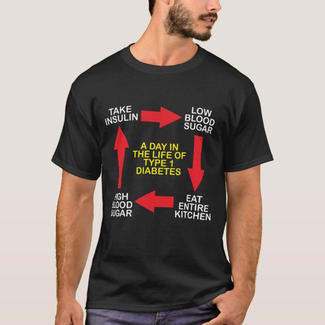 Insulin-Typ- 1diabetes-Diabetiker-Geschenk T-Shirt (Vorderseite)