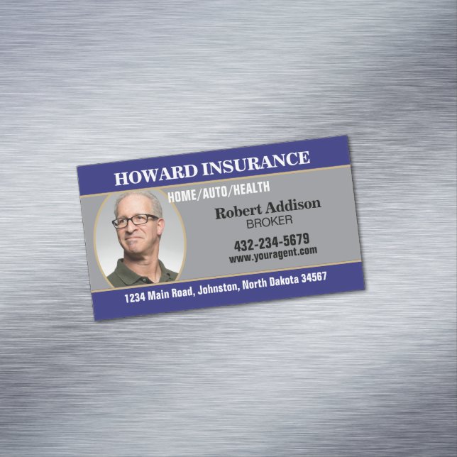 Insurance Agent or Any Company Magnetische Visitenkarte (Beispiel)