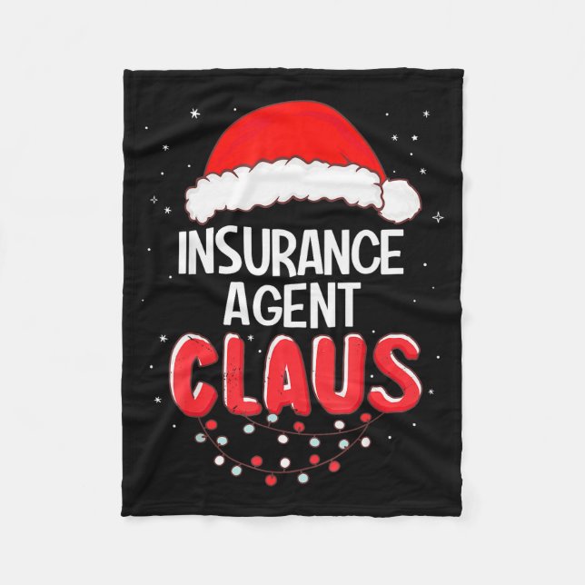 Insurance Agent Santa Claus Christmas Matching Cos Fleecedecke (Vorderseite)