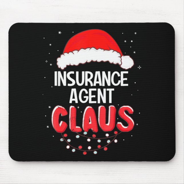 Insurance Agent Santa Claus Christmas Matching Cos Mousepad (Vorne)