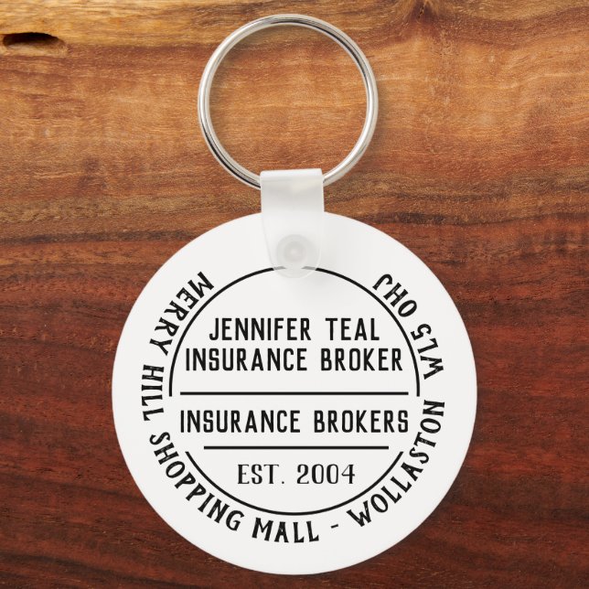 Insurance Company Promotion Keychain Schlüsselanhänger (Rückseite)