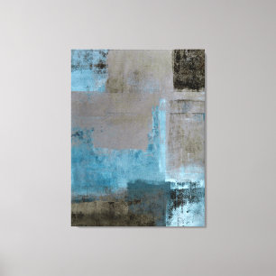 "Inszenierter" aquamariner und Leinwanddruck