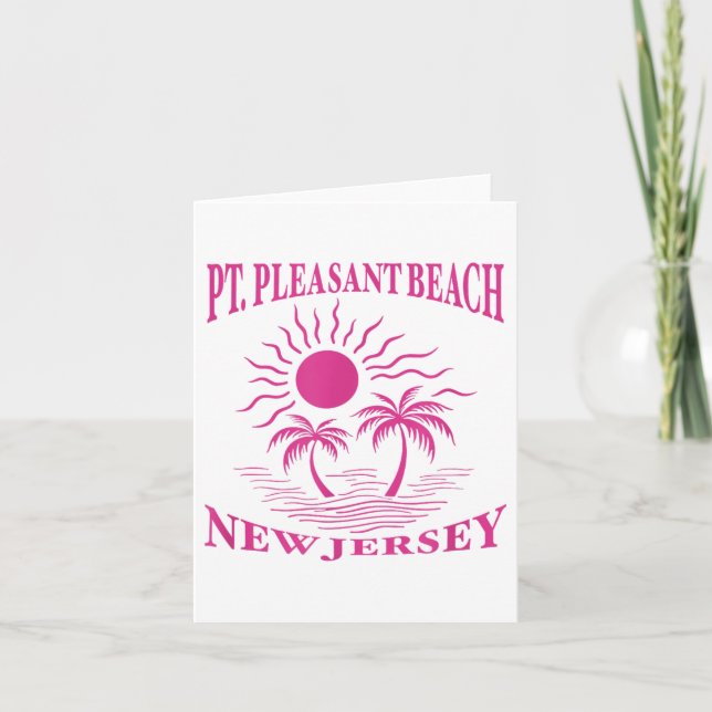 Int Pleasant Beach New Jersey Nj Boy Girl Men Wome Karte (Vorderseite)
