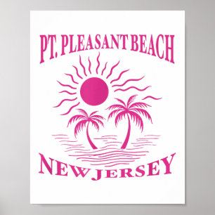 Int Pleasant Beach New Jersey Nj Junge Mädchen Män Poster