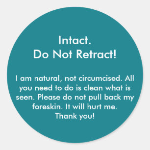 Intakt, Nicht zurückziehen! Aufkleber