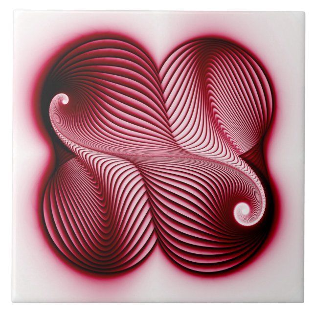 Integrale rote Form Fliese (Vorderseite)