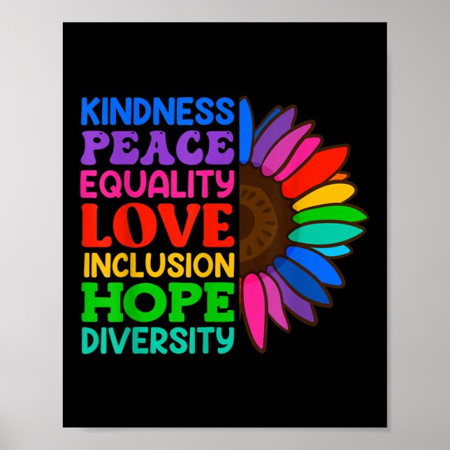 Integration Akzeptanz und Solidarität Bewusstsein Poster (Vorne)