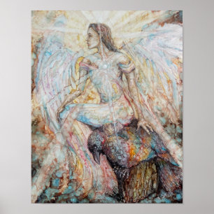 "Integration Into White Light Print Poster