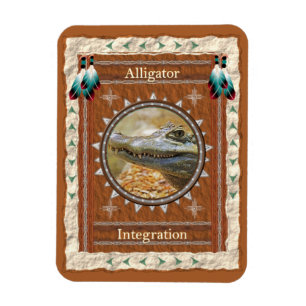 Integration von Alligatoren - Vinyl Flexi Magnet