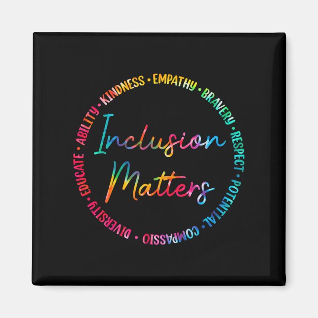Integrationsprobleme Gefärbte Krawatte Autismus Se Magnet (Vorne)