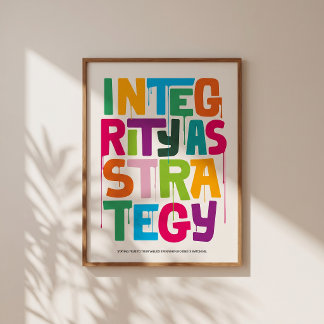 Integrität als Strategie - Typografie Druck | Wand Poster