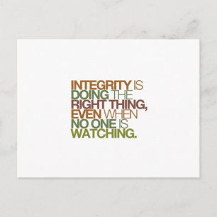 Integrität ist das Richtige, auch wenn ... Postkarte
