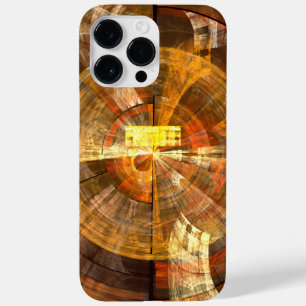 Integrität Radiale Abstrakte Kunst in warmen Goldt Case-Mate iPhone 14 Pro Max Hülle