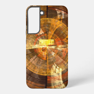 Integrität Radiale abstrakte Kunst in warmen Goldt Samsung Galaxy Hülle