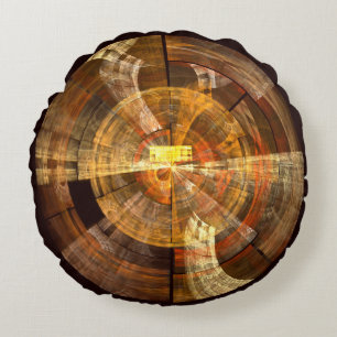 Intégrité Abstrait Art Round Coussin