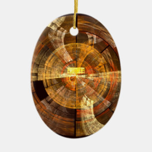 Integrity Abstrakt Art Oval Keramik Ornament