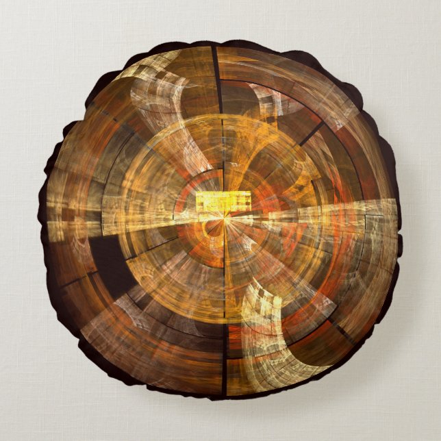 Integrity Abstrakt Art Round Pillow Rundes Kissen (Vorderseite)