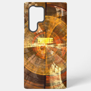 Integrity Radiale Abstrakte Kunst in warmen Goldtö Samsung Galaxy Hülle