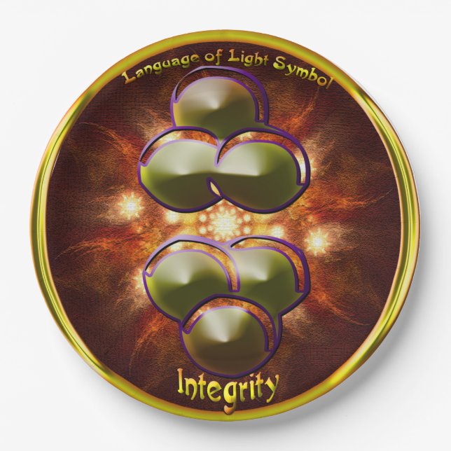 Integrity Symbol Art Pappteller (Vorderseite)