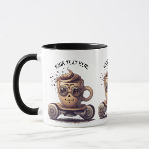 INTELECTUELLER KAFFEE IN EINEM SKATER BIERSTEIN TASSE
