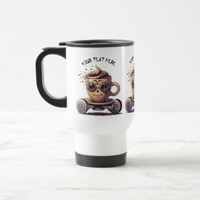 INTELECTUELLER KAFFEE IN EINEM SKATER REISEBECHER (Links)