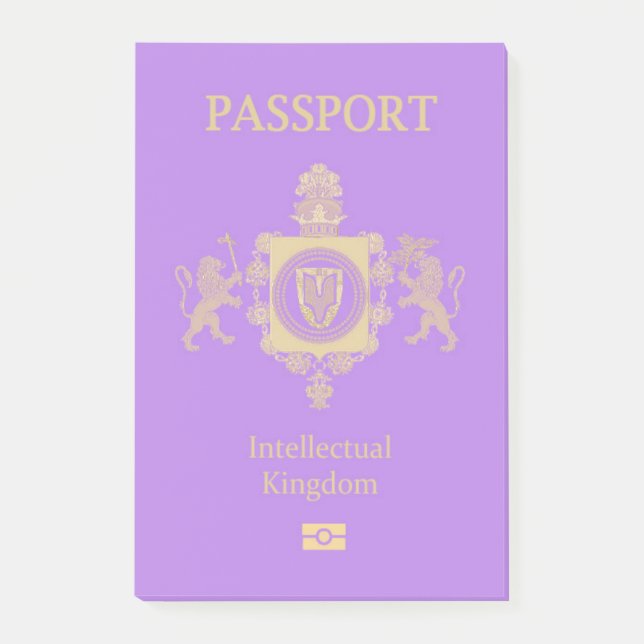 Intellectual Kingdom Passport Post-it Klebezettel (Vorderseite)
