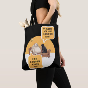 Intellektuelle Humor-Katze Philosophie Lustige Zit Tasche