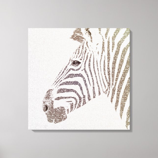 Intellektuelles Zebra Leinwanddruck (Vorderseite)