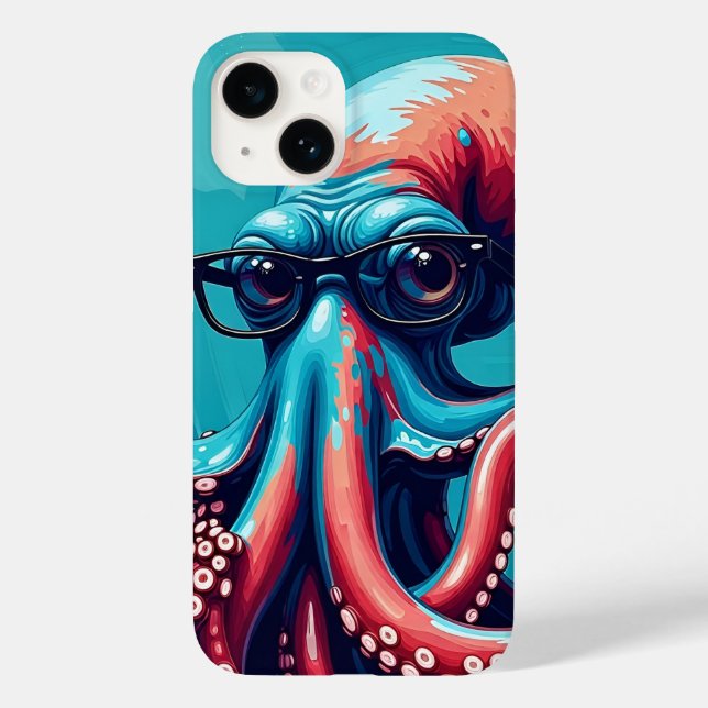 Intelligent als Oktopus Case-Mate iPhone 14 Hülle (Rückseite)