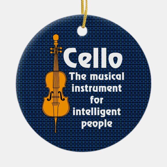 Intelligent Cello Keramik Ornament (Vorne)