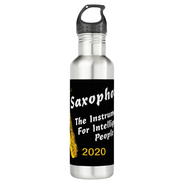 Intelligent Saxophon Edelstahlflasche (Vorderseite)