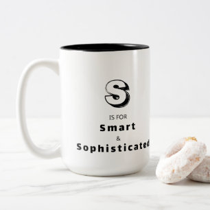 Intelligent und Raffiniert S - Personalisierter Lu Zweifarbige Tasse