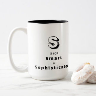 Intelligent und Raffiniert S - Personalisierter Lu Zweifarbige Tasse