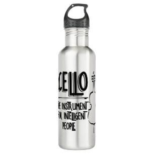 Intelligente Cellist Line Zeichnend Edelstahlflasche