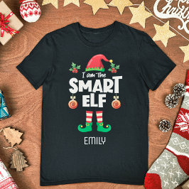 Intelligente Elf-Familie, passend Weihnachts-Name T-Shirt